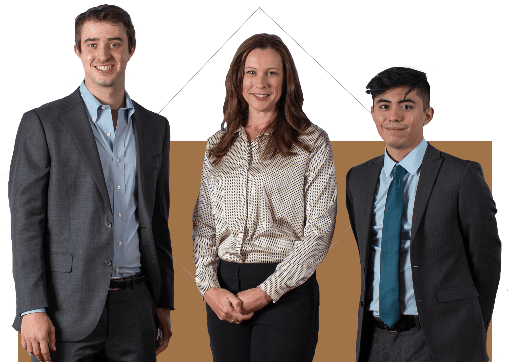 A team of three professionals