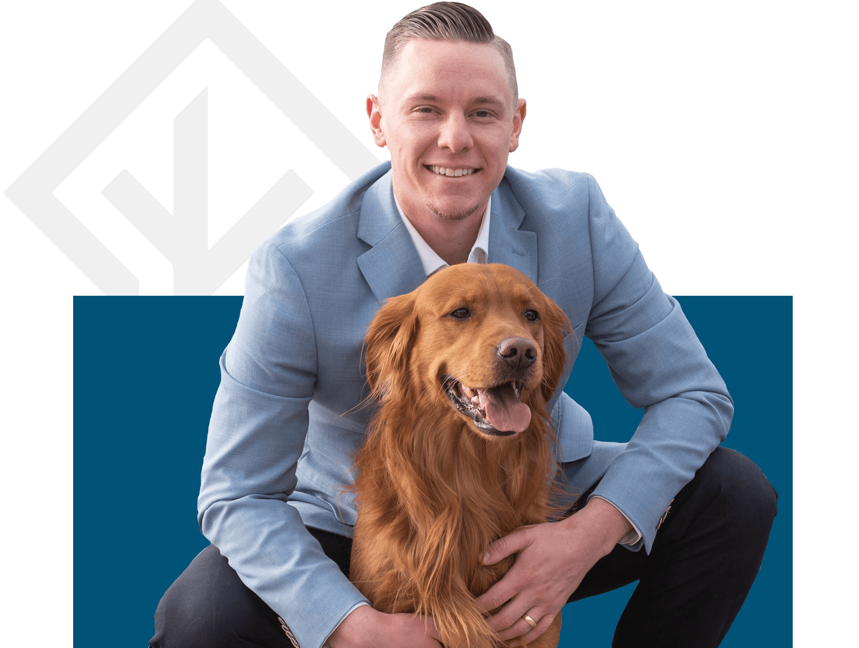 a professional with his dog