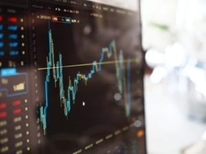 a computer screen showing a line graph