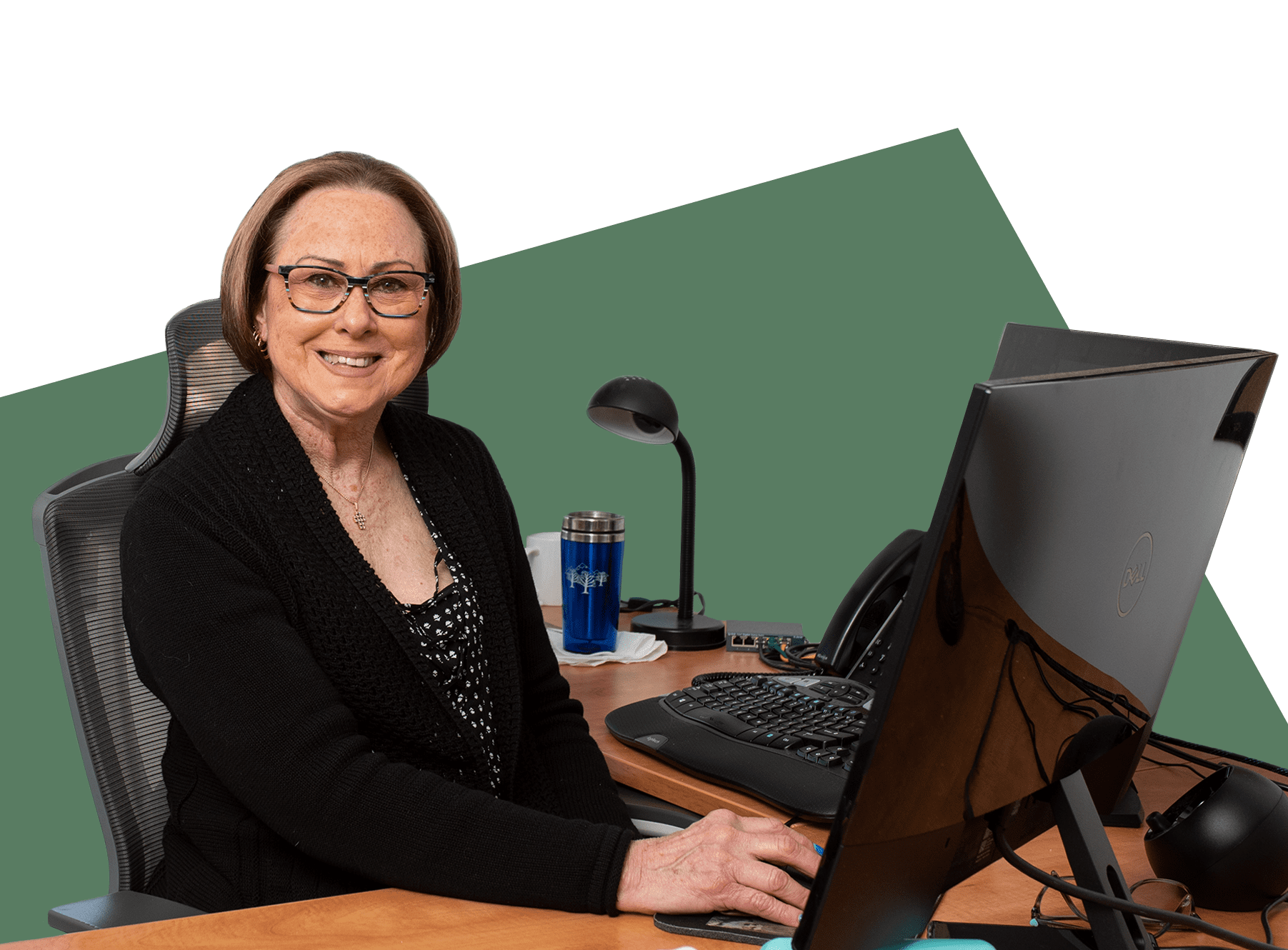 An accounting professional at her computer.